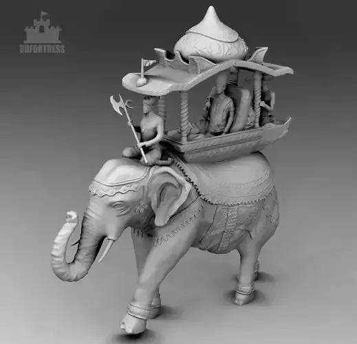 The Elephant Rider 3D print model