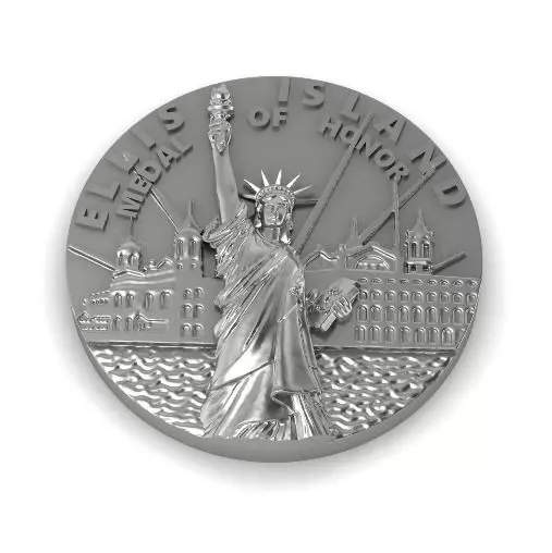 Coin with the Statue of Liberty N013095 3D print model_0