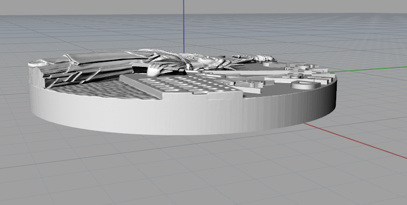 Coin with the Statue of Liberty N013095 3D print model_3