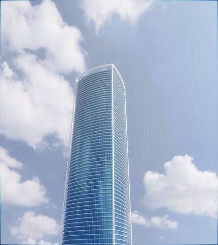 Parametric Building 1d6 3D model 6