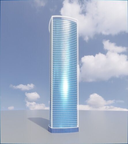 Parametric Building 1d6 3D model 4