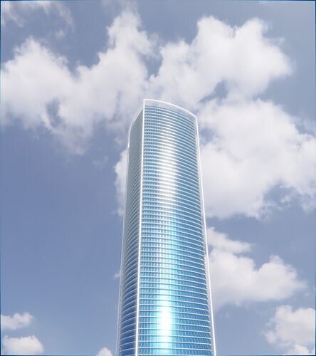 Parametric Building 1d6 3D model 7