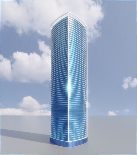 Parametric Building 1d6 3D model 2