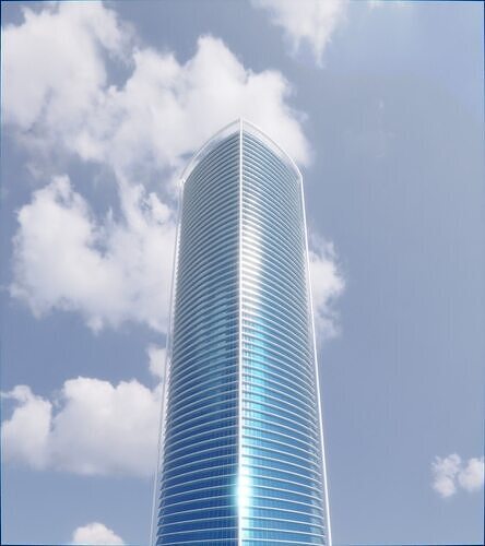 Parametric Building 1d6 3D model 5