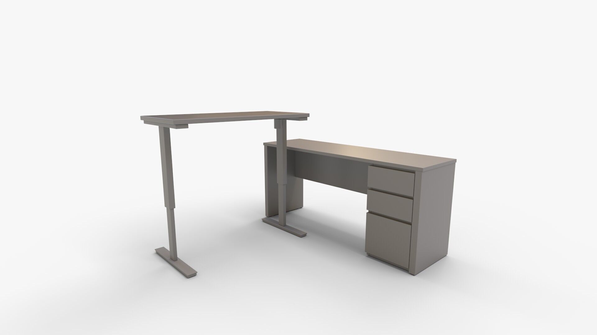 Bestar Prestige and Desk Height 3D model_10