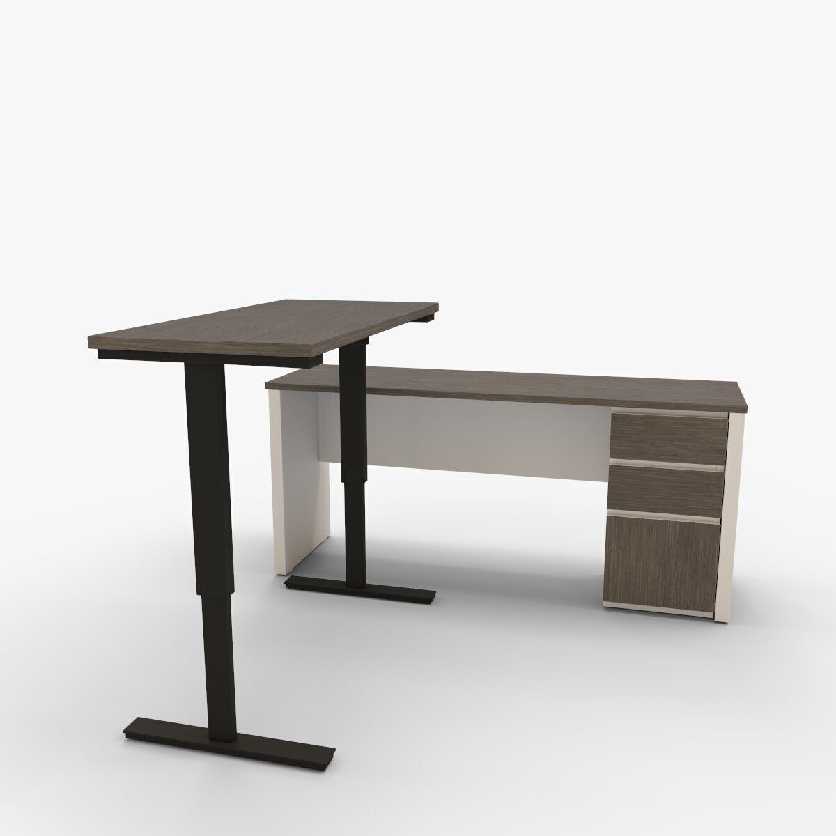 Bestar Prestige and Desk Height 3D model_12