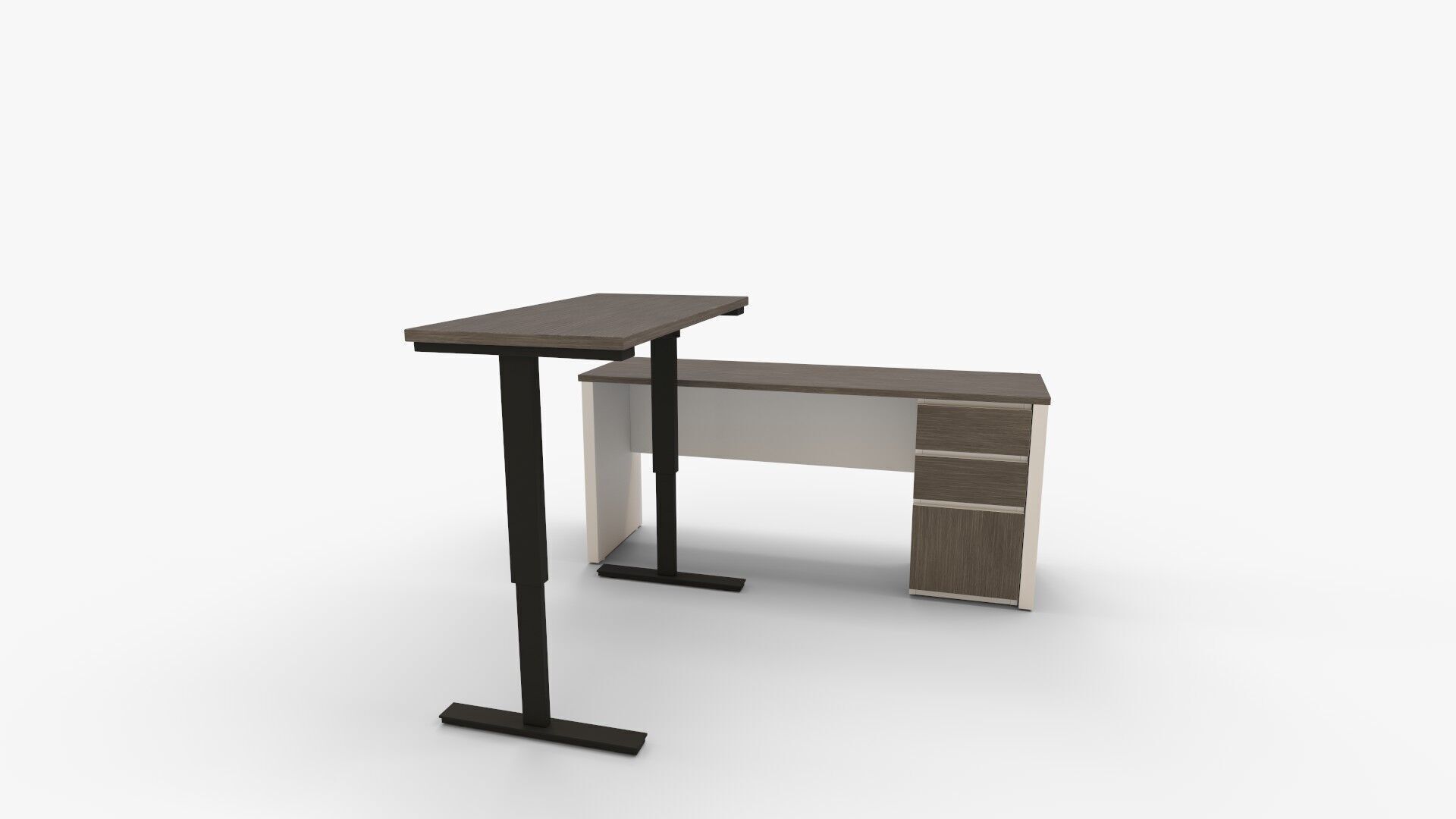 Bestar Prestige and Desk Height 3D model_1