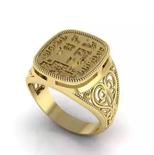Ring with patterns N013090