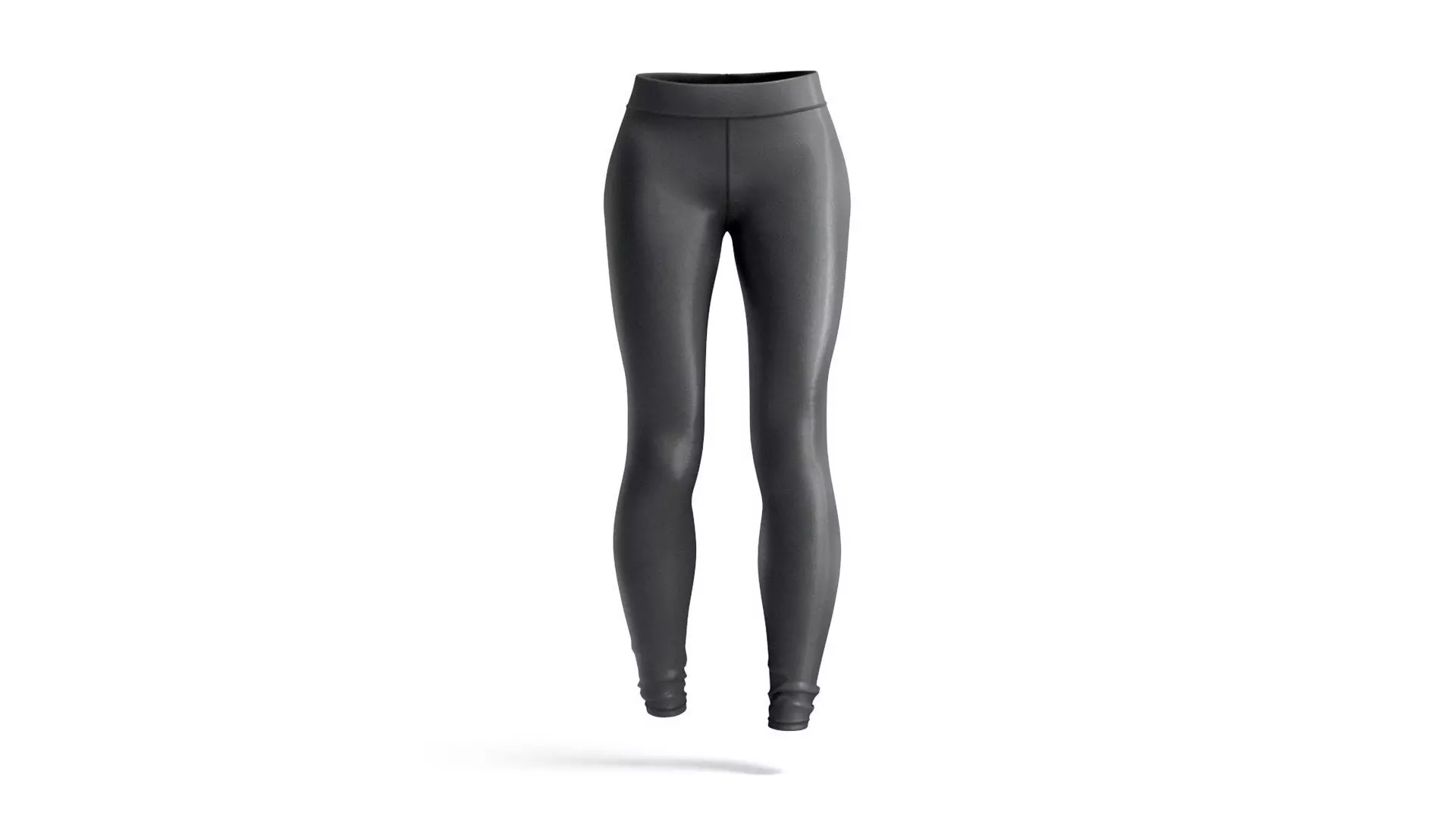 Black Womens Leggings - sport female leggins 3D model_0