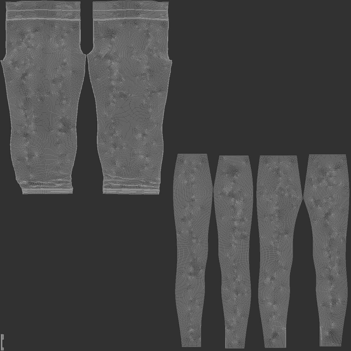 Black Womens Leggings - sport female leggins 3D model_5