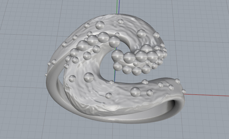 Ring nugget N013083 3D print model_2