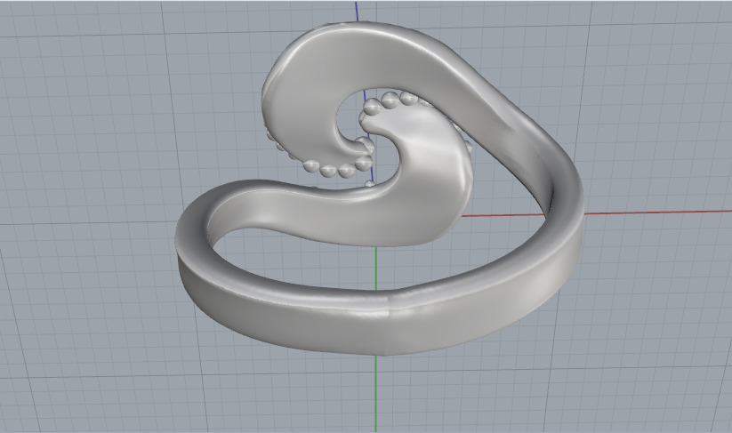 Ring nugget N013083 3D print model_5