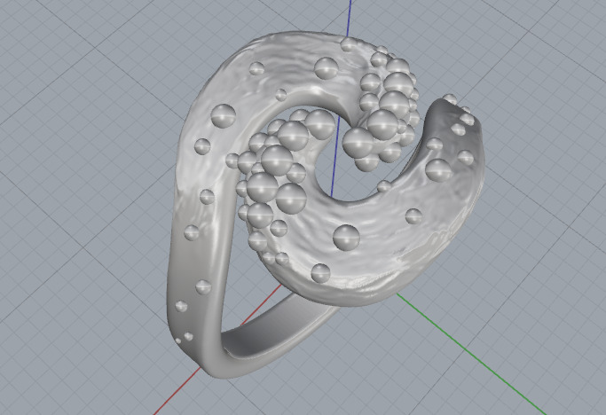 Ring nugget N013083 3D print model_3
