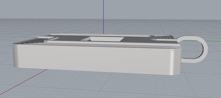 Pendant with one stone N013081 3D print model_3