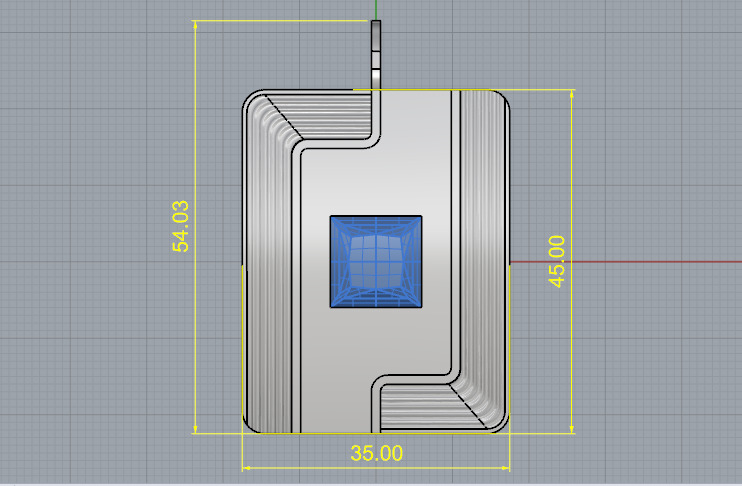 Pendant with one stone N013081 3D print model_6