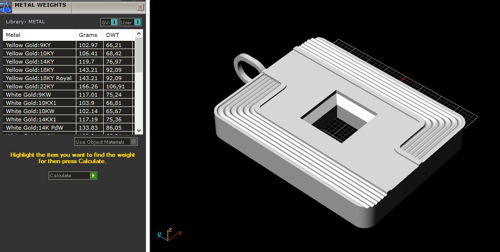 Pendant with one stone N013081 3D print model_8