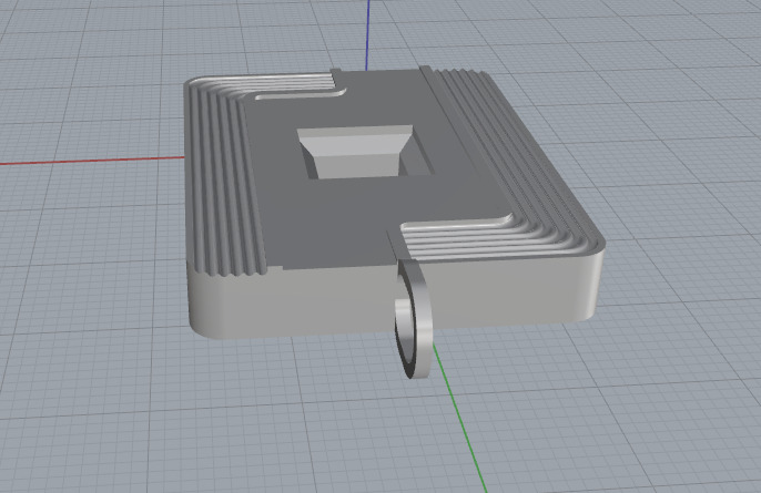 Pendant with one stone N013081 3D print model_5