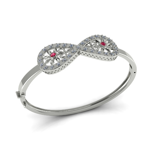 Bracelet with the sign of infinity N013080 3D print model_1