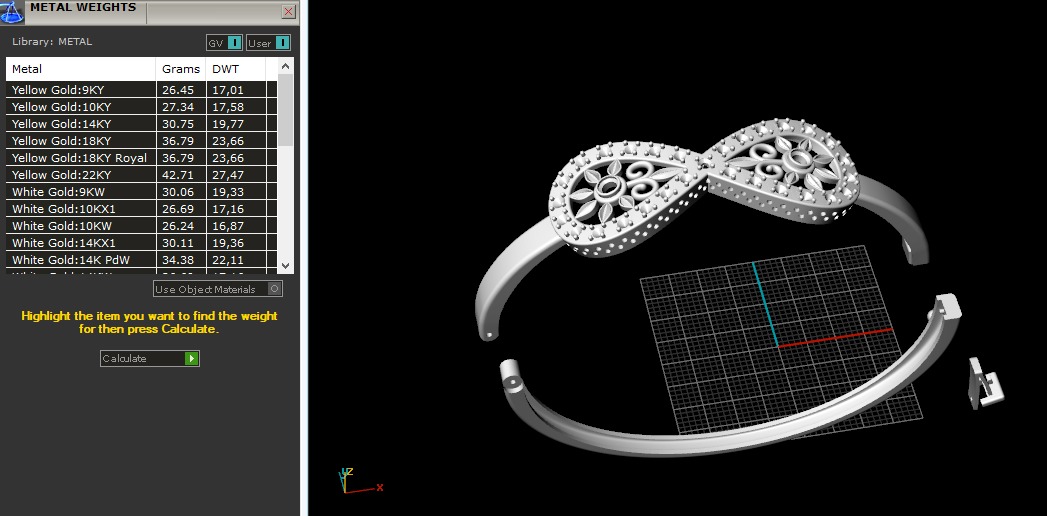 Bracelet with the sign of infinity N013080 3D print model_9