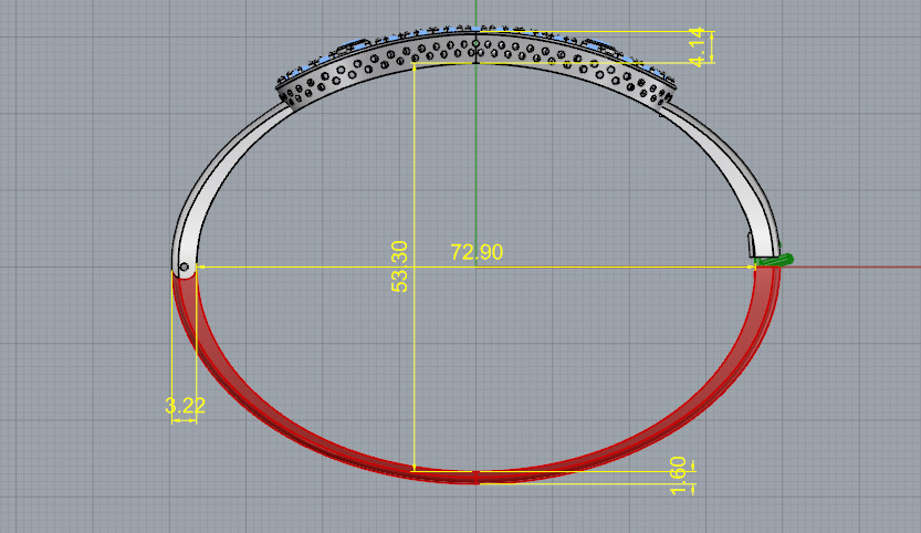 Bracelet with the sign of infinity N013080 3D print model_6