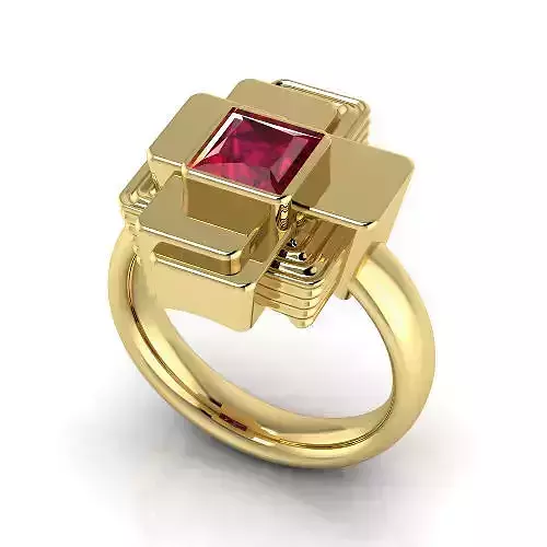 Ring with squares N013078