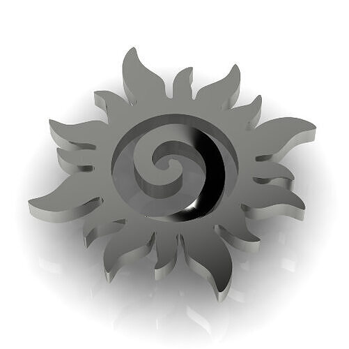 Sun pendant N013074 3D print model