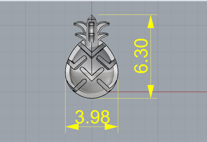 Pineapple N013072 3D print model_6