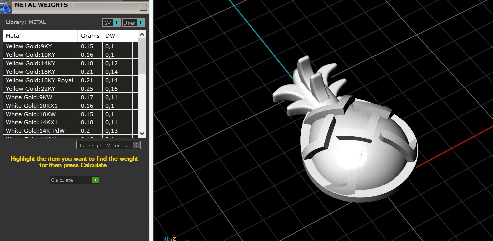 Pineapple N013072 3D print model_8