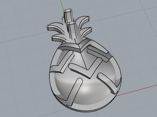 Pineapple N013072 3D print model_2