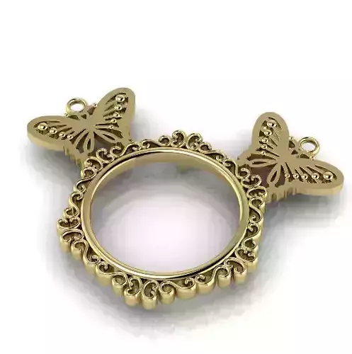 Pendant with butterflies N013064