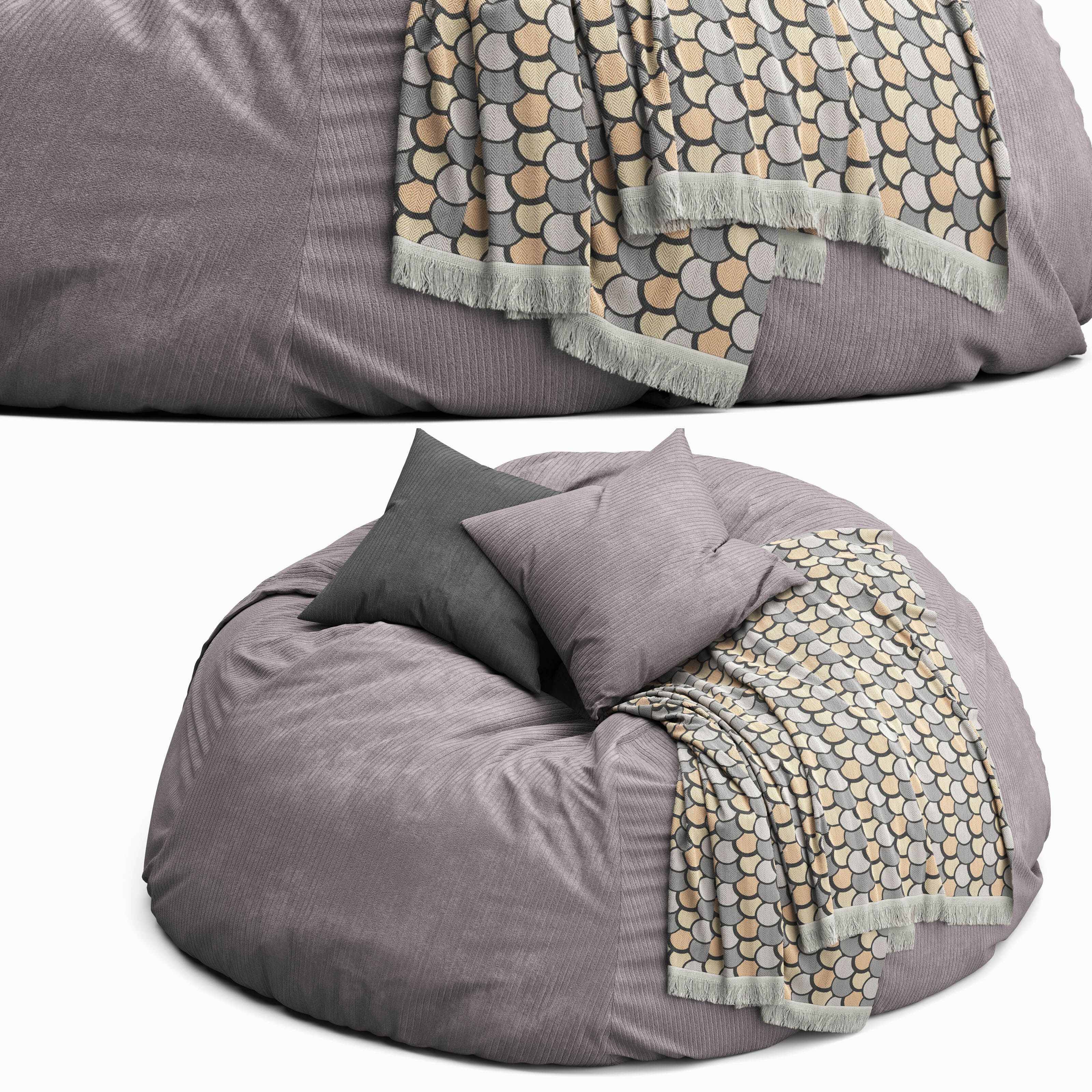 Beanbag Cord 3D model_1