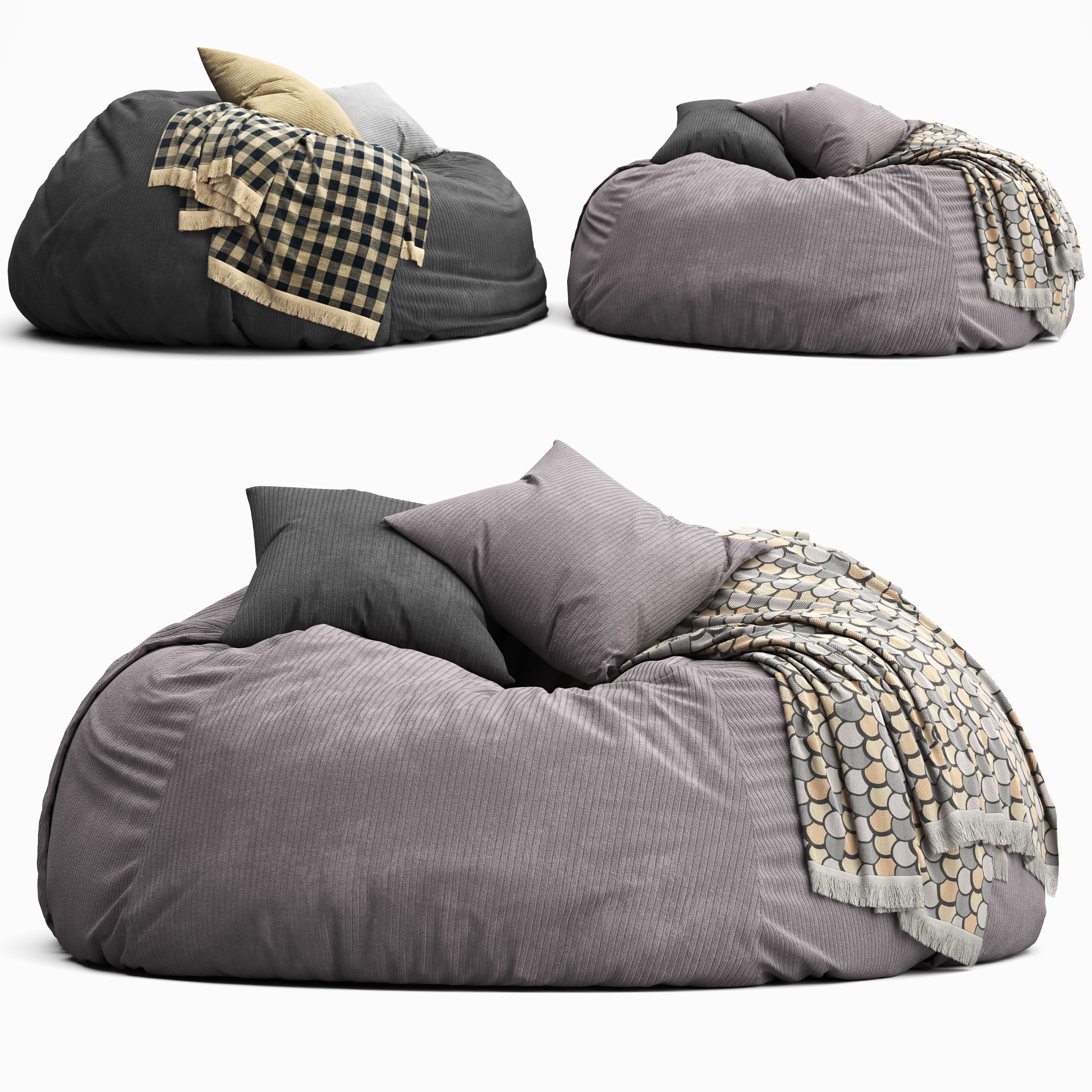 Beanbag Cord 3D model_2