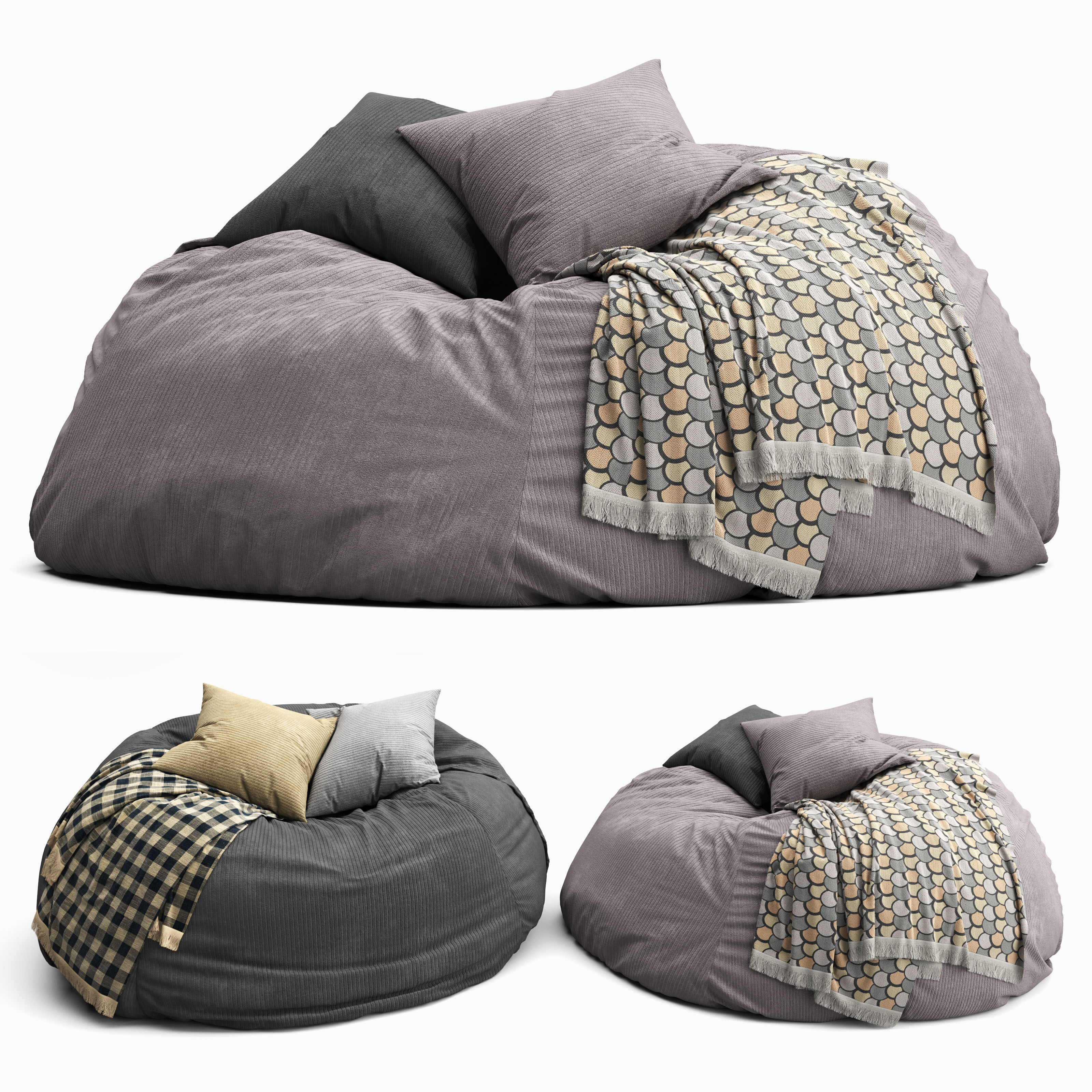 Beanbag Cord 3D model_5