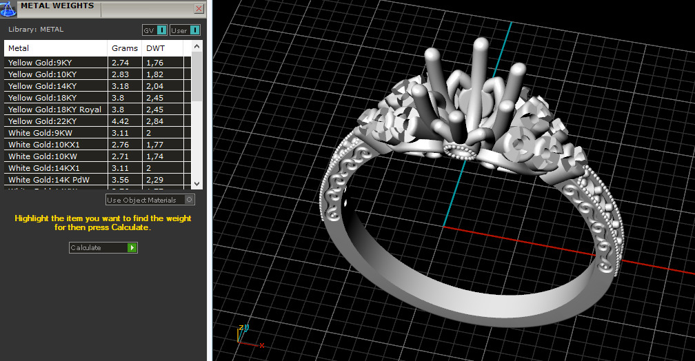 Double ring N013062 3D print model_9