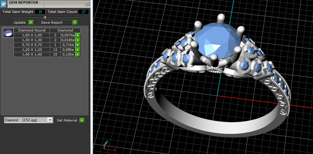Double ring N013062 3D print model_11