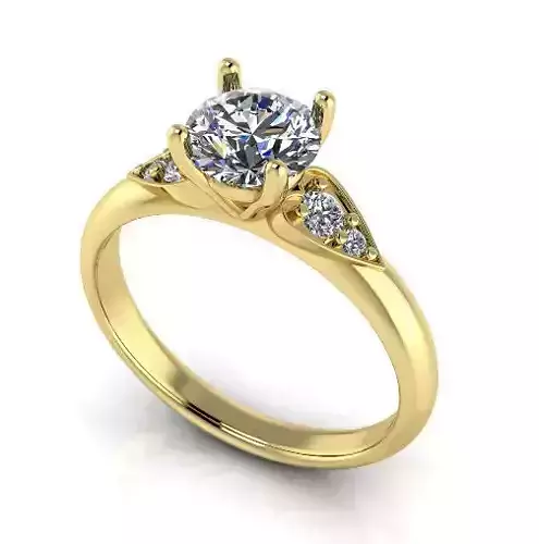 Solitaire Ring N013060 3D print model