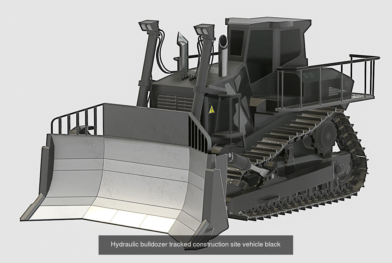 Hydraulic bulldozer tracked construction site vehicles 3D Model Collection_13