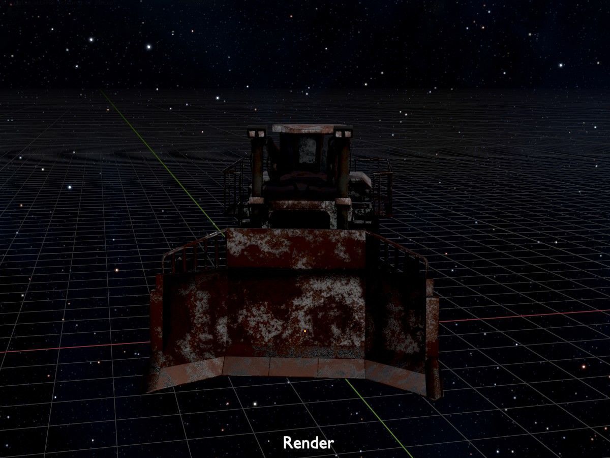 Hydraulic bulldozer tracked construction site vehicles 3D Model Collection_62