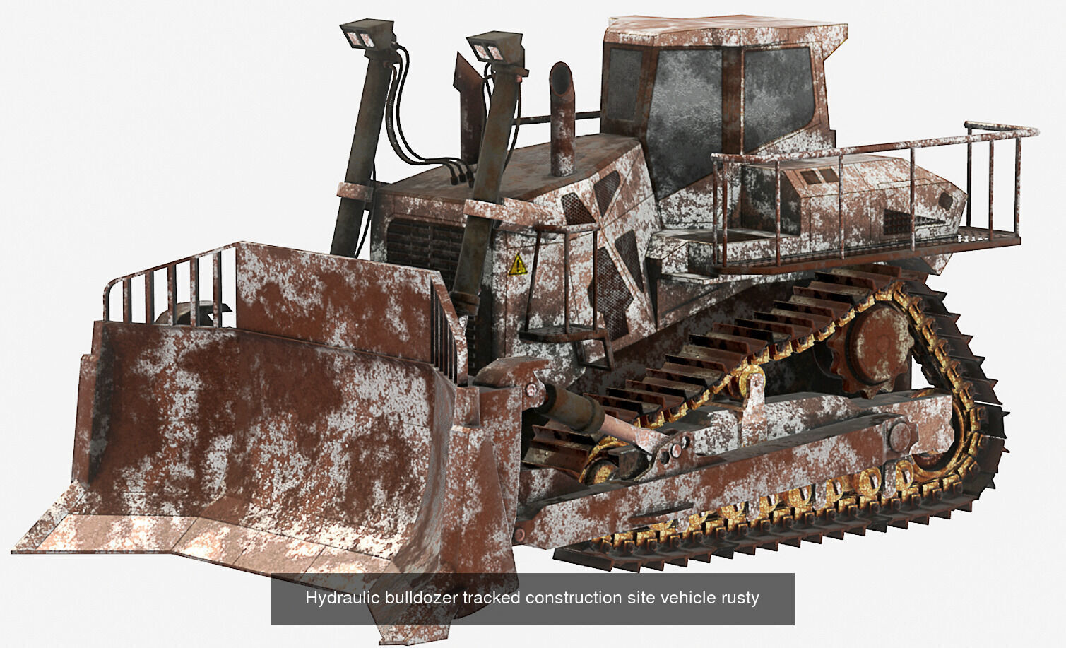 Hydraulic bulldozer tracked construction site vehicles 3D Model Collection_14