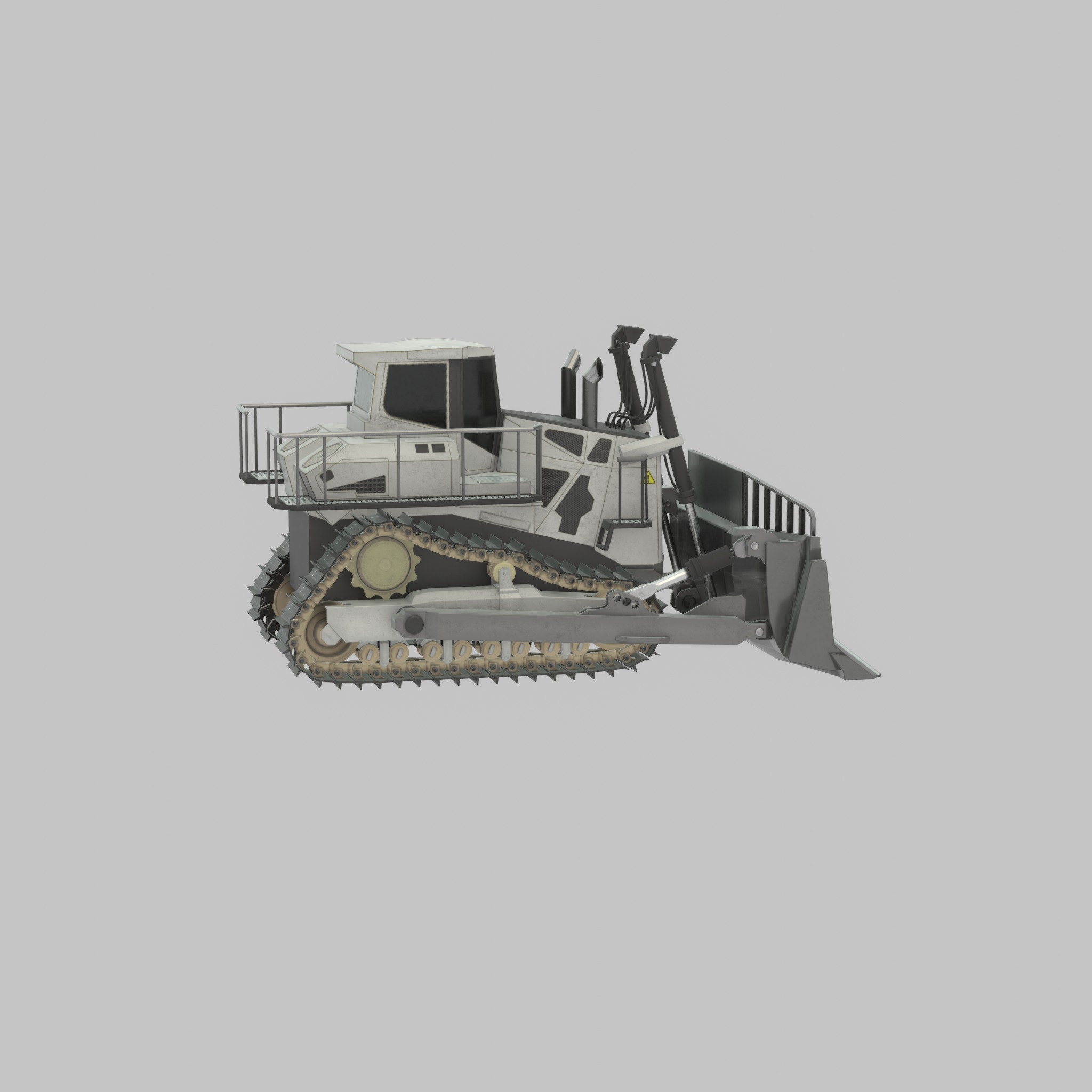 Hydraulic bulldozer tracked construction site vehicles 3D Model Collection_118