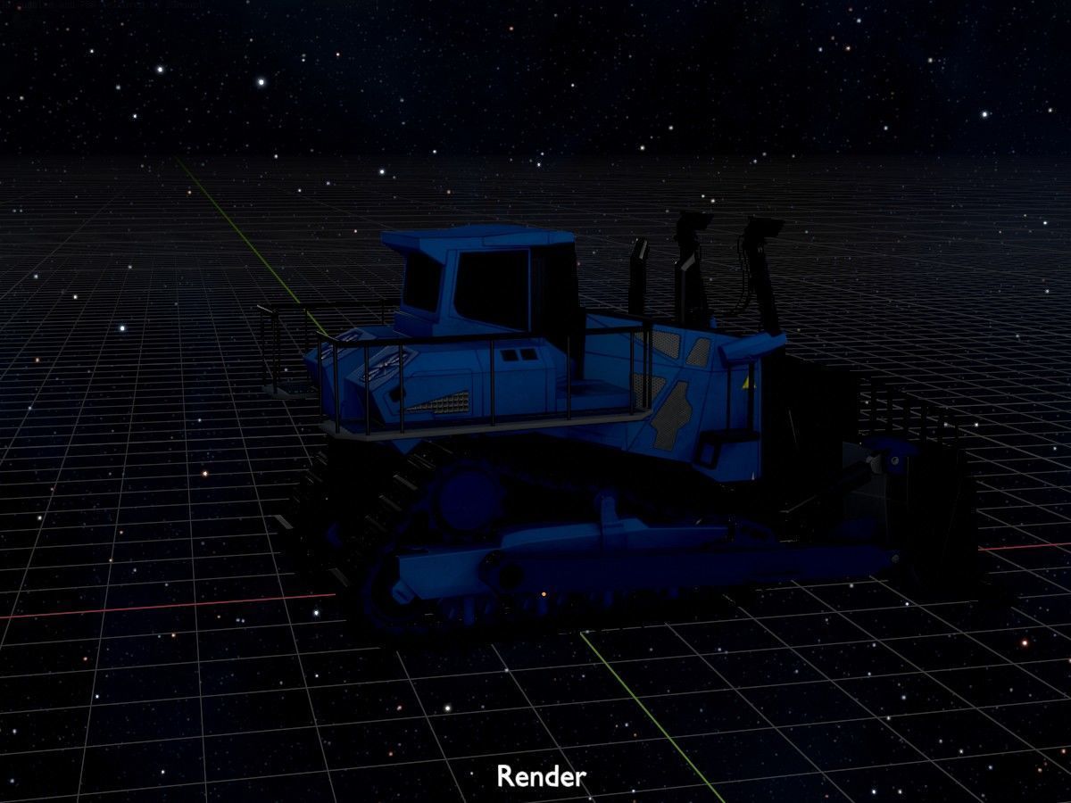 Hydraulic bulldozer tracked construction site vehicles 3D Model Collection_57