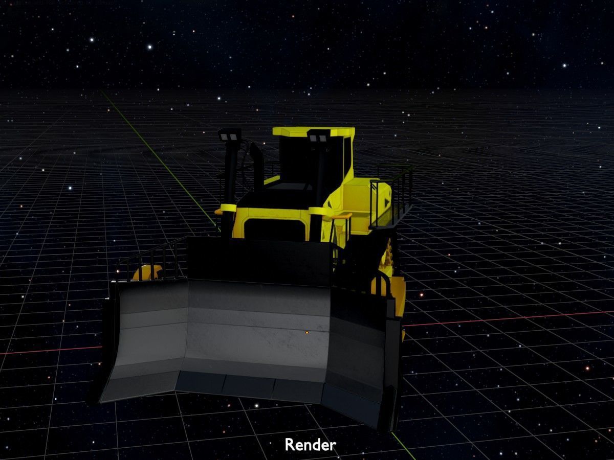 Hydraulic bulldozer tracked construction site vehicles 3D Model Collection_58