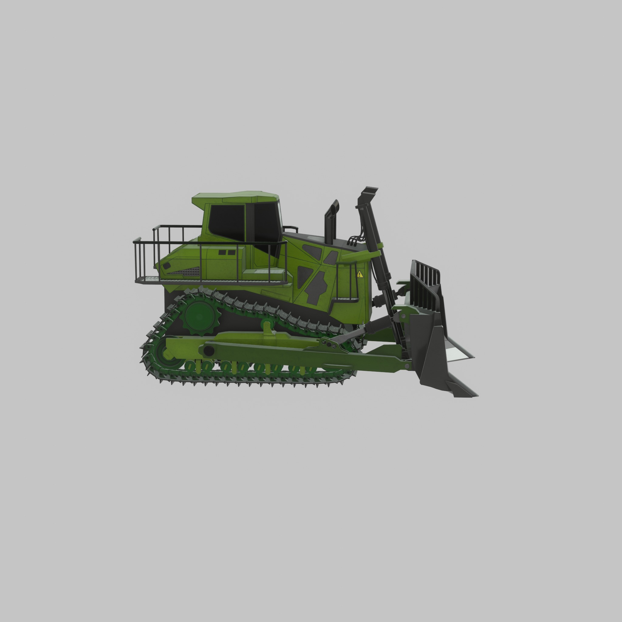 Hydraulic bulldozer tracked construction site vehicles 3D Model Collection_109