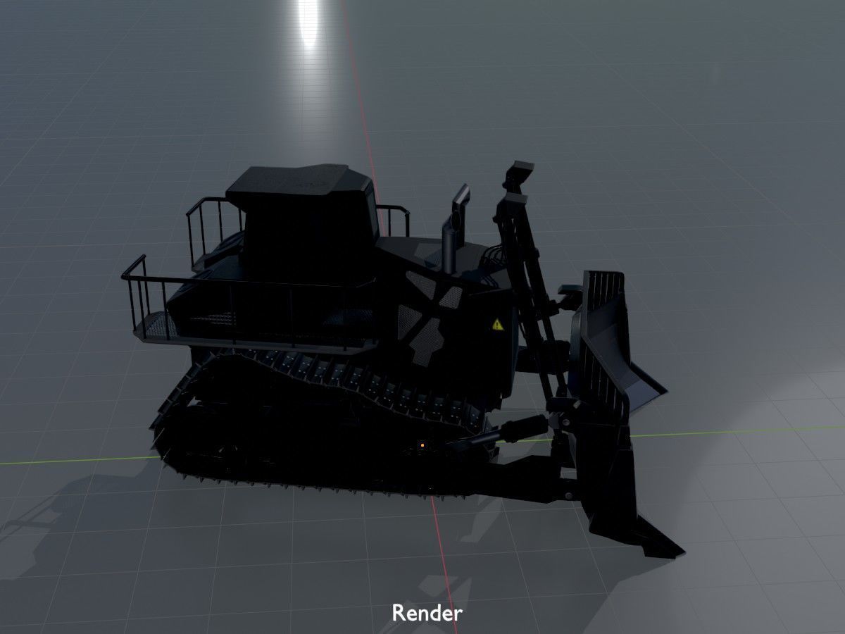 Hydraulic bulldozer tracked construction site vehicles 3D Model Collection_55