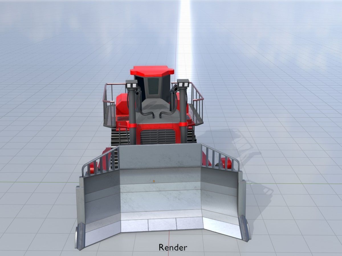 Hydraulic bulldozer tracked construction site vehicles 3D Model Collection_37