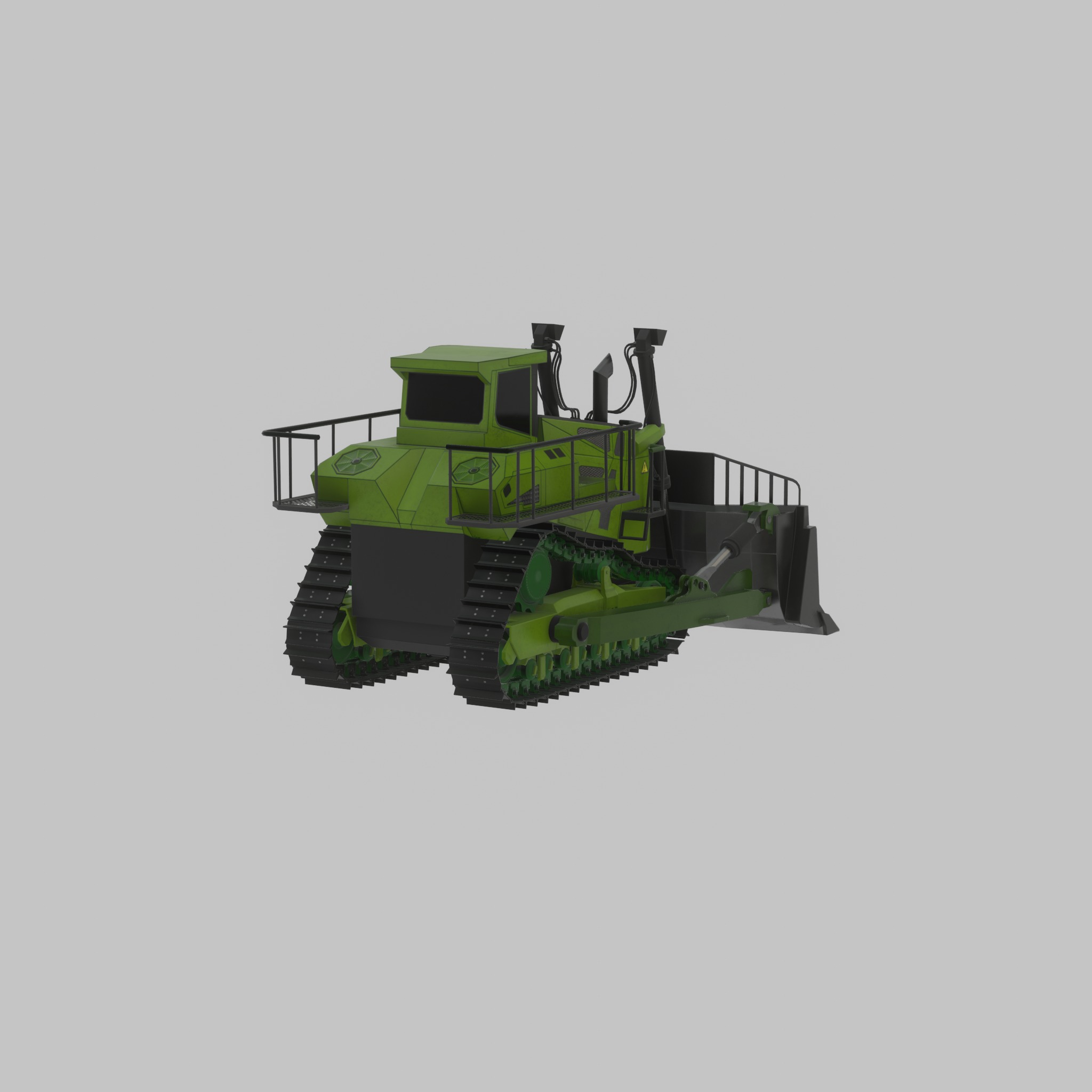 Hydraulic bulldozer tracked construction site vehicles 3D Model Collection_108
