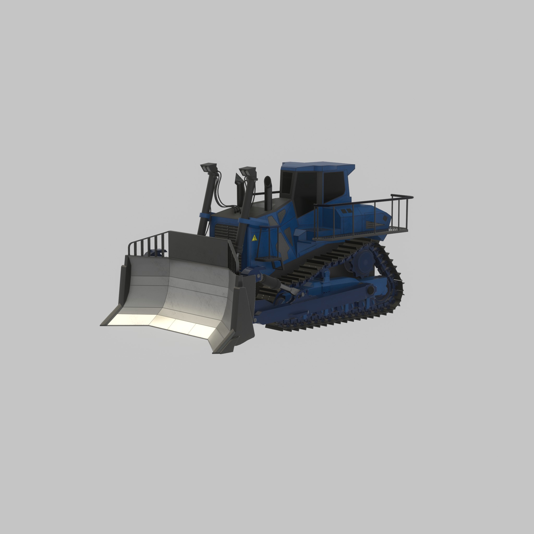 Hydraulic bulldozer tracked construction site vehicles 3D Model Collection_104