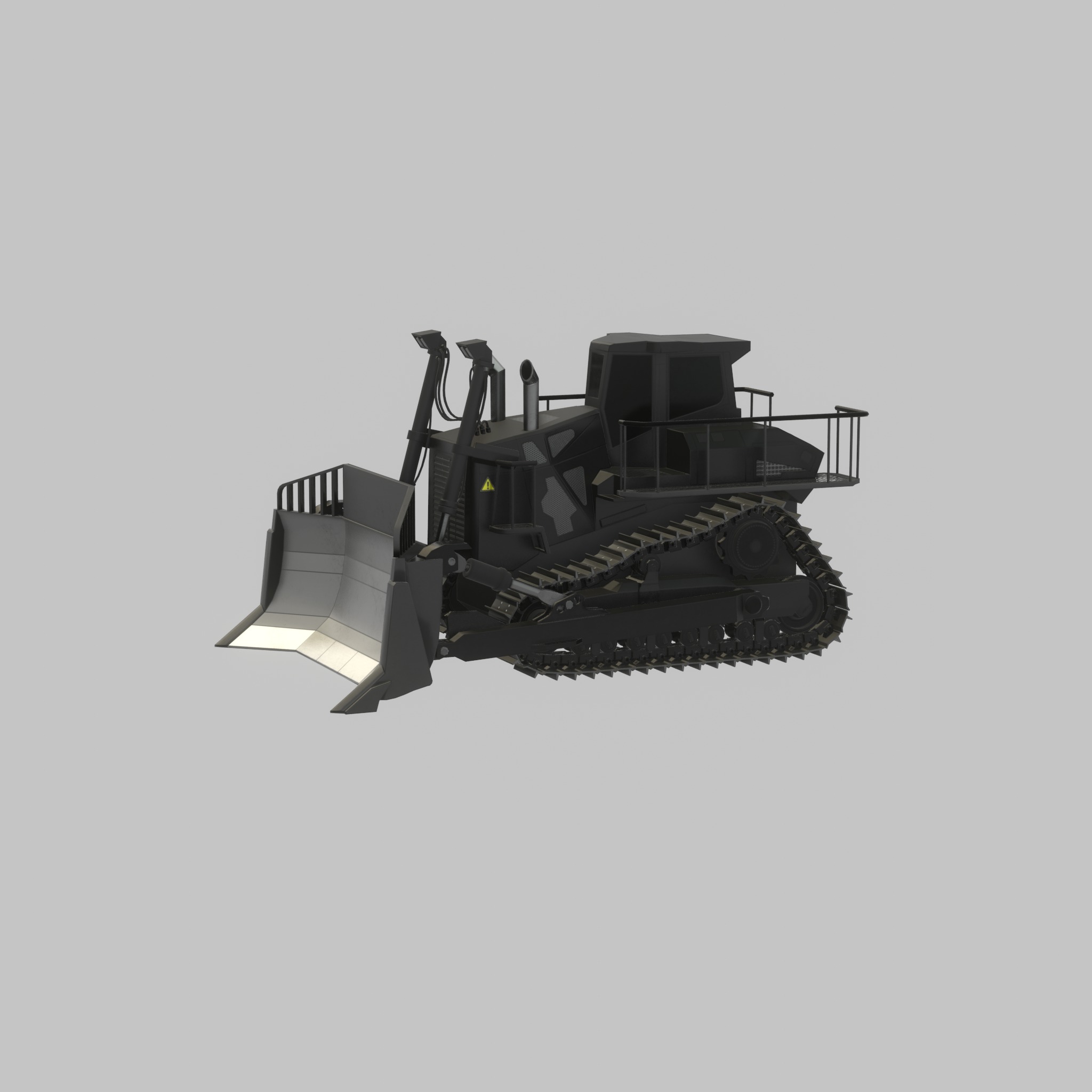 Hydraulic bulldozer tracked construction site vehicles 3D Model Collection_101