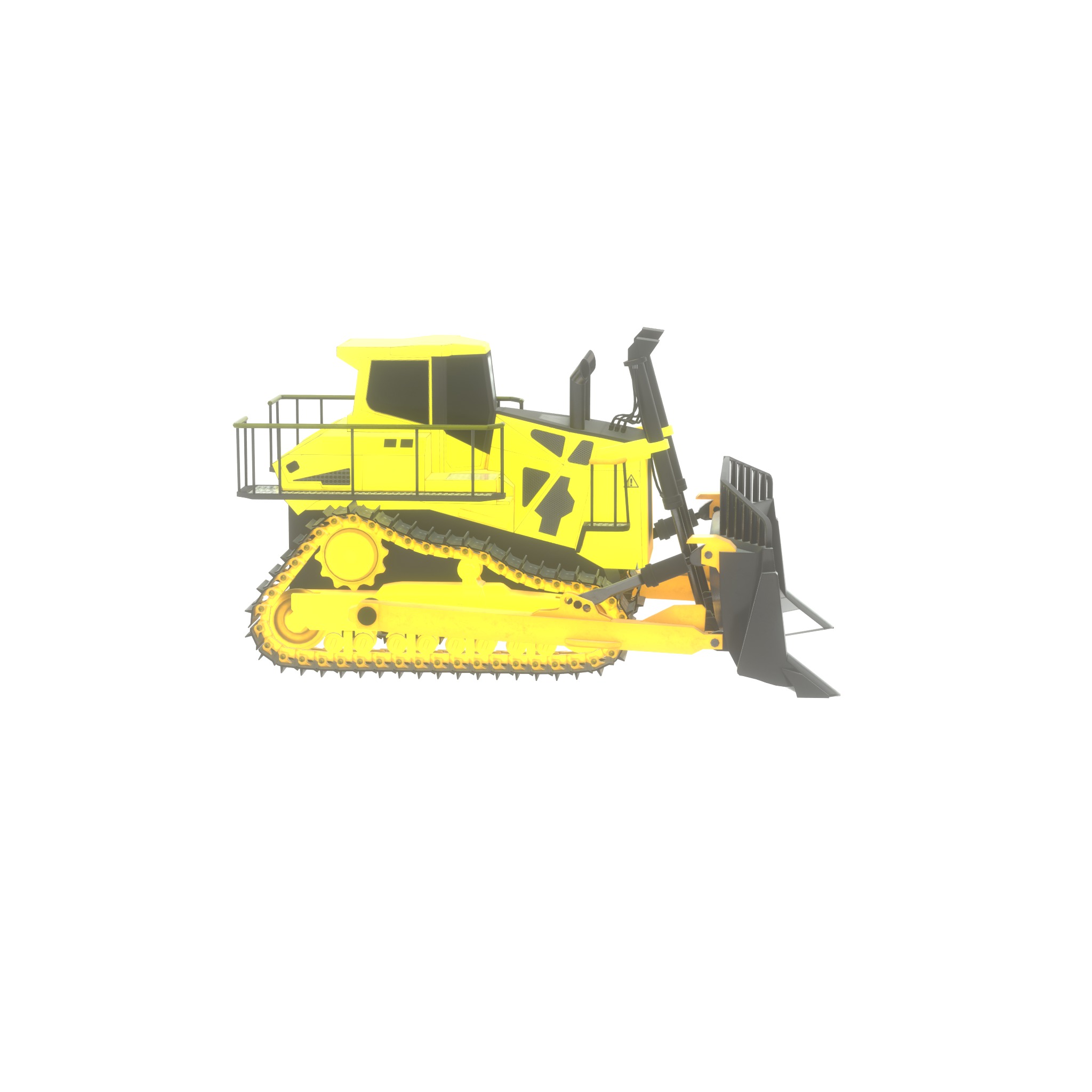 Hydraulic bulldozer tracked construction site vehicles 3D Model Collection_120