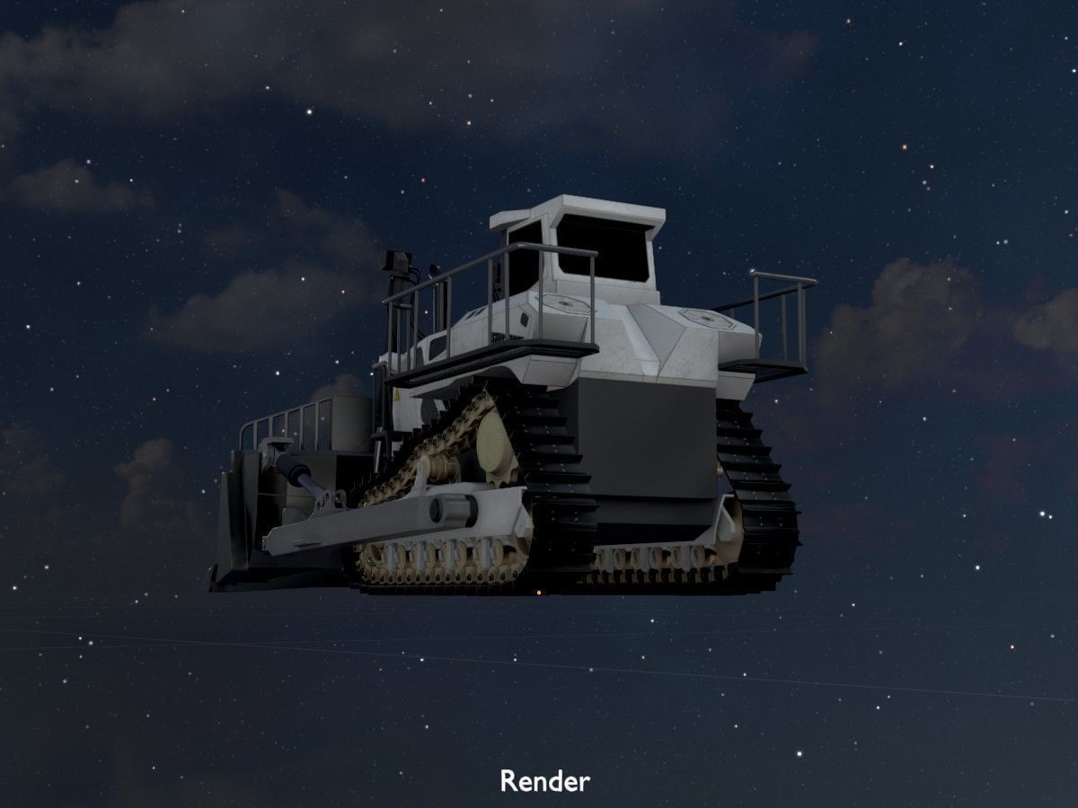 Hydraulic bulldozer tracked construction site vehicles 3D Model Collection_88